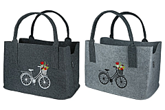 GILDE Filztasche "Blumenfahrrad"