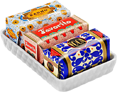 Claus Porto 3 Mini Soaps + Soap Dish Gift Set