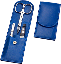 SONNENSCHEIN by Hans Kniebes Taschenmanicure-Etui: 3-tlg., rostfrei; Nappa-Lammleder