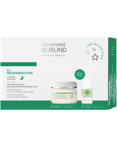 Annemarie Börlind LL Regeneration Nachtpflege Set = Vitalisierende Nachtcreme 50 ml + 2-Phasen Aloe Vera-Shake 15 ml
