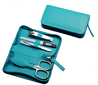 SONNENSCHEIN by Hans Kniebes Manicure-Etui, RV: 4-tlg., rostfrei; Nappa-Lammleder
