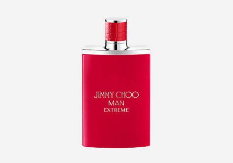 Jimmy Choo Man Extreme Eau de Parfum Flakon in Rot mit silbernem Verschluss